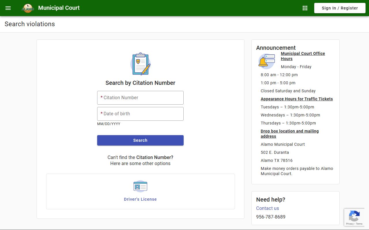 Alamo people search citation search portal