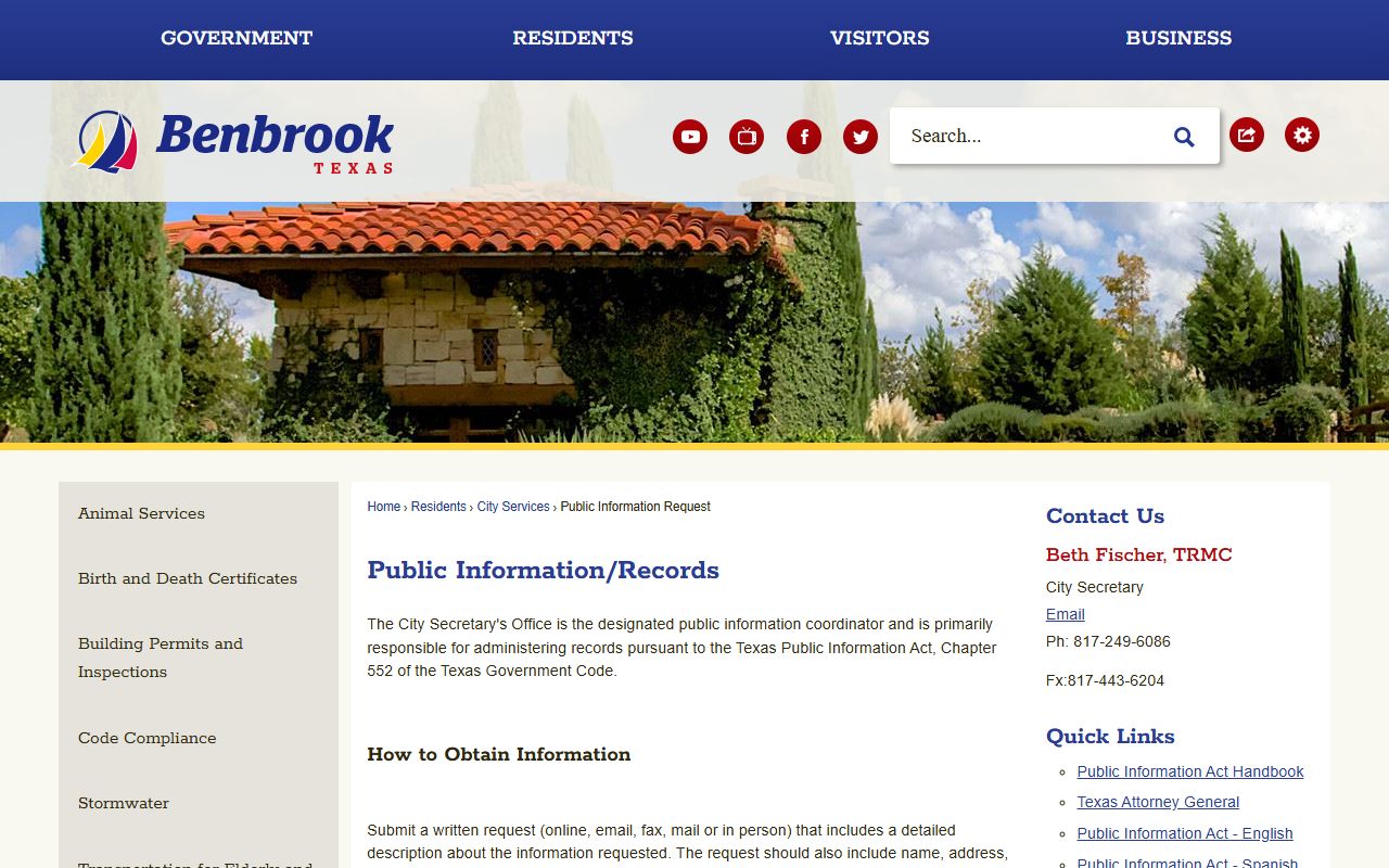 Benbrook people search public records portal
