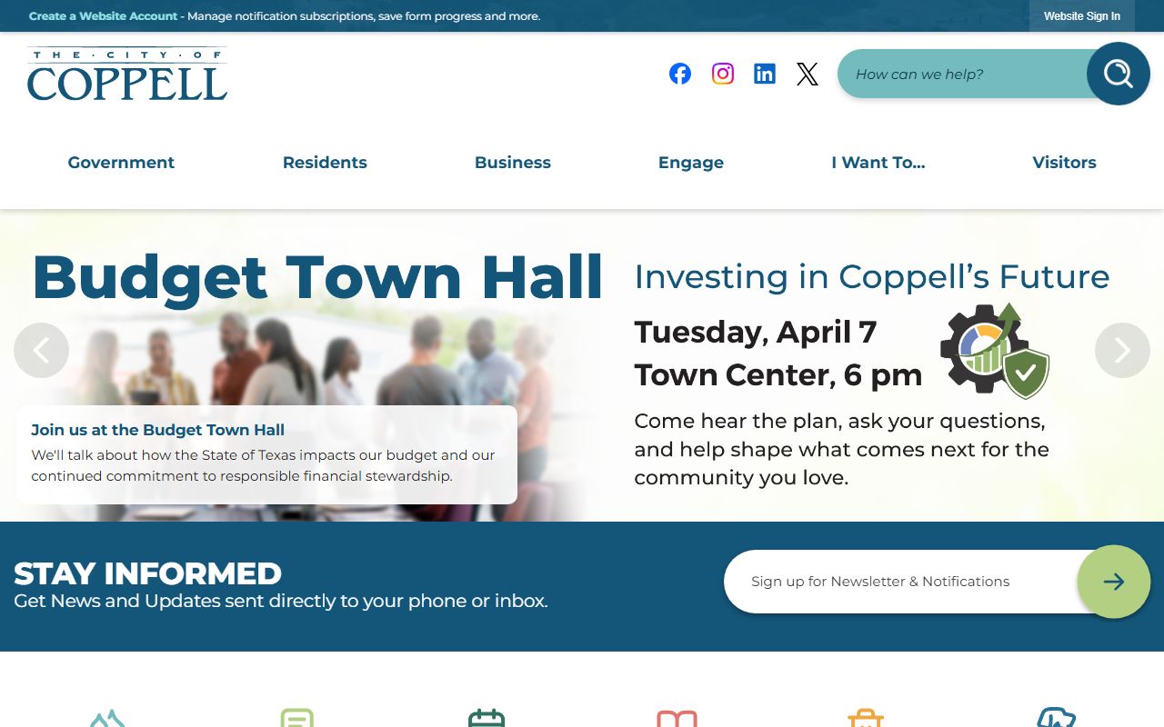 Coppell city public records page