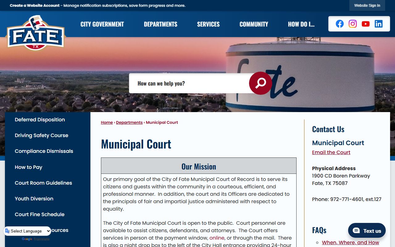 Fate people search municipal court portal