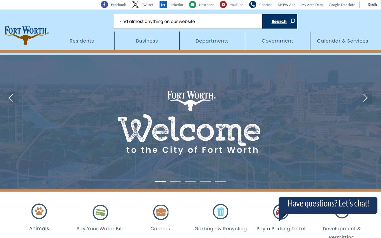 Fort Worth people search city portal