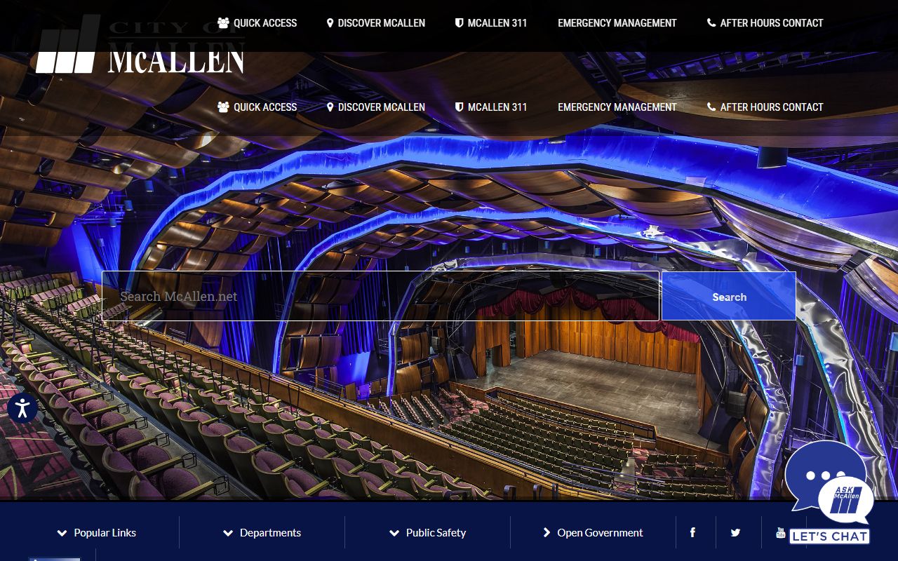 McAllen Texas city portal for people search