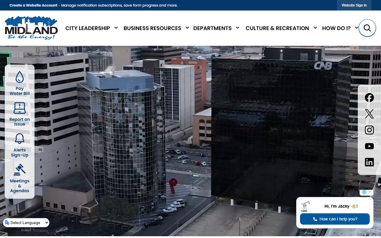 Midland Texas city portal for people search