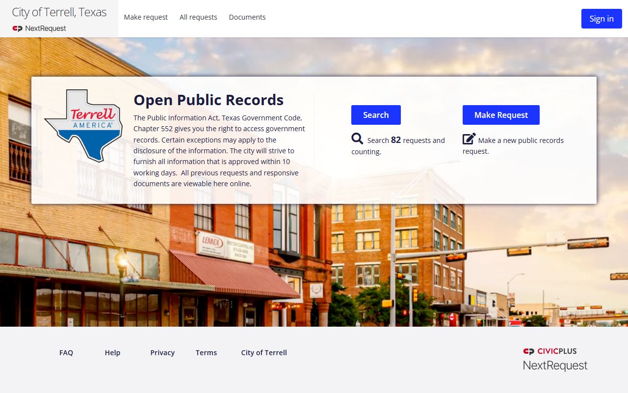 Terrell people search public records portal