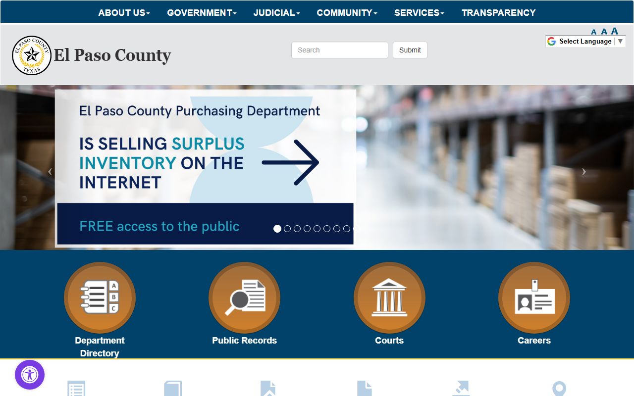 El Paso County main website portal for El Paso County people search
