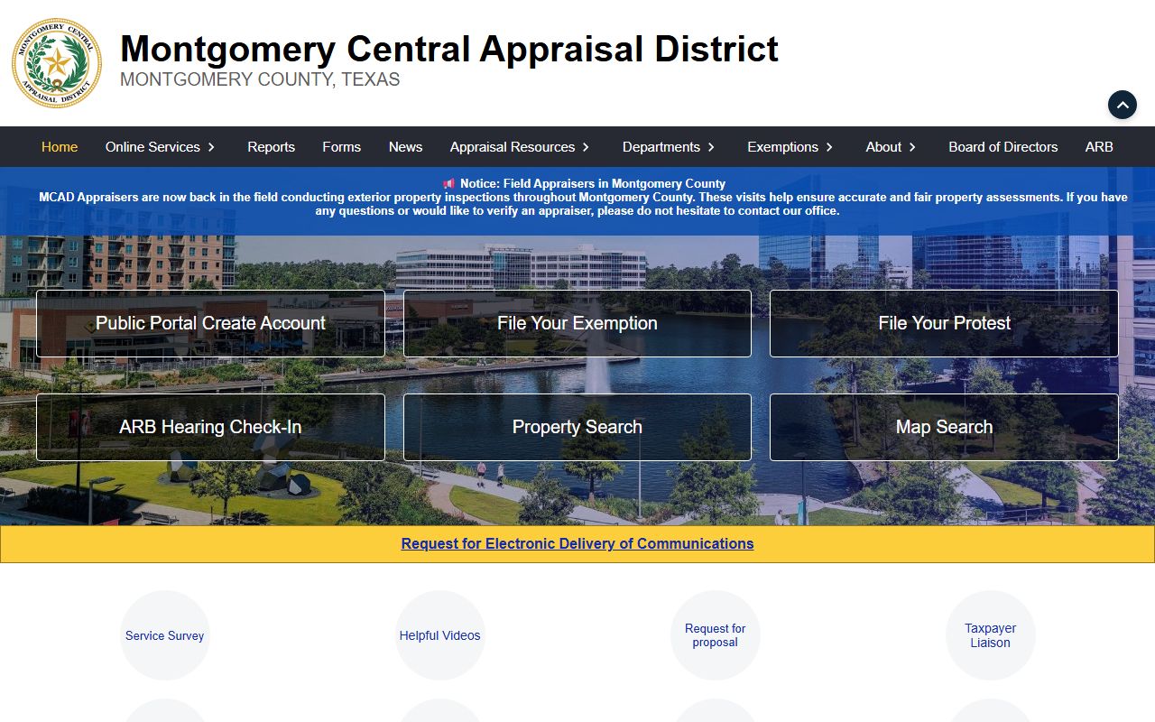 Montgomery County property appraisal search for Montgomery County people search