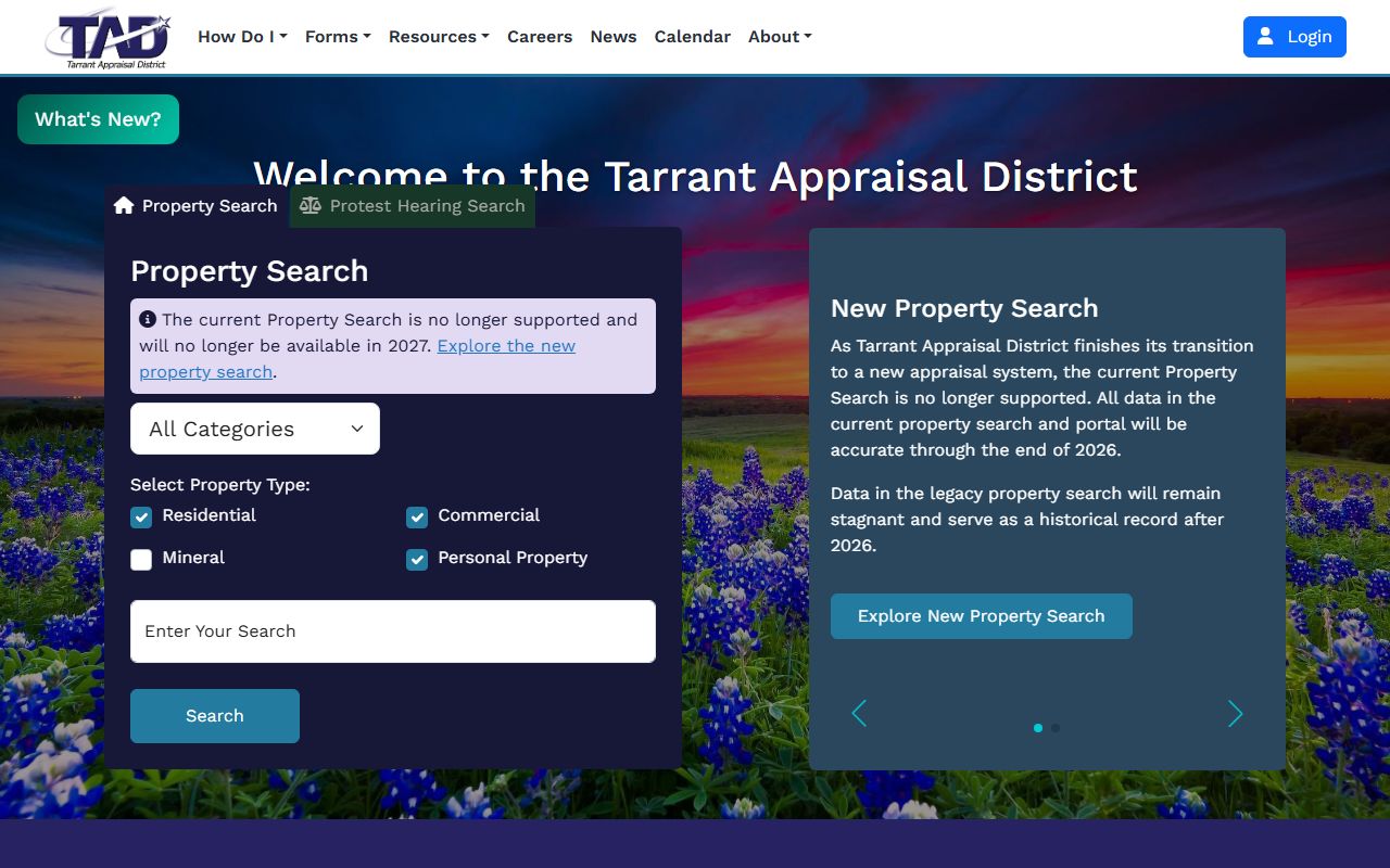 Tarrant Appraisal District property search for people search